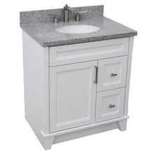 Load image into Gallery viewer, Bellaterra Home Vanity BellaTerra Home 31&quot; Single Sink Vanity in White Finish with Gray Granite with Oval Sink 400700-31-WH-GYO