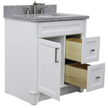 Load image into Gallery viewer, Bellaterra Home Vanity BellaTerra Home 31&quot; Single Sink Vanity in White Finish with Gray Granite with Rectangle Sink 400700-31-WH-GYR