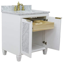 Load image into Gallery viewer, Bellaterra Home Vanity BellaTerra Home 31&quot; Single sink vanity in White finish with White carrara marble with oval sink 400990-31-WH-WMO