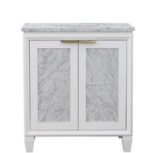 Load image into Gallery viewer, Bellaterra Home Vanity BellaTerra Home 31&quot; Single sink vanity in White finish with White carrara marble with oval sink 400990-31-WH-WMO