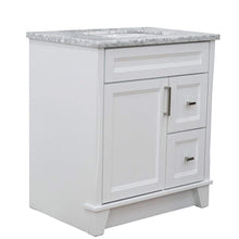 Load image into Gallery viewer, Bellaterra Home Vanity BellaTerra Home 31&quot; Single Sink Vanity in White Finish with White Carrara Marble with Rectangle Sink 400700-31-WH-WMR