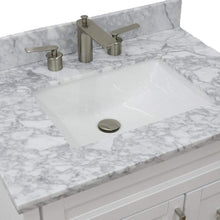 Load image into Gallery viewer, Bellaterra Home Vanity BellaTerra Home 31&quot; Single Sink Vanity in White Finish with White Carrara Marble with Rectangle Sink 400700-31-WH-WMR