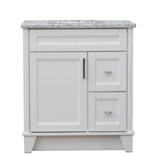 Load image into Gallery viewer, Bellaterra Home Vanity BellaTerra Home 31&quot; Single Sink Vanity in White Finish with White Carrara Marble with Rectangle Sink 400700-31-WH-WMR