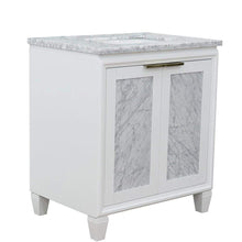 Load image into Gallery viewer, Bellaterra Home Vanity BellaTerra Home 31&quot; Single sink vanity in White finish with White carrara marble with rectangle sink  400990-31-WH-WMR