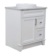 Load image into Gallery viewer, Bellaterra Home Vanity BellaTerra Home 31&quot; Single Sink Vanity in White Finish with White Carrara Marble with Round Sink 400700-31-WH-WMRD
