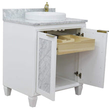 Load image into Gallery viewer, Bellaterra Home Vanity BellaTerra Home 31&quot; Single sink vanity in White finish with White carrara marble with round sink 400990-31-WH-WMRD