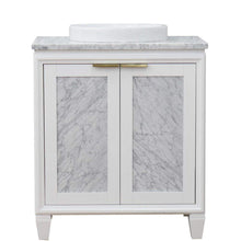 Load image into Gallery viewer, Bellaterra Home Vanity BellaTerra Home 31&quot; Single sink vanity in White finish with White carrara marble with round sink 400990-31-WH-WMRD