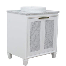 Load image into Gallery viewer, Bellaterra Home Vanity BellaTerra Home 31&quot; Single sink vanity in White finish with White carrara marble with round sink 400990-31-WH-WMRD