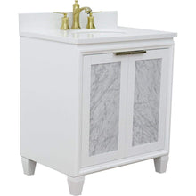 Load image into Gallery viewer, Bellaterra Home Vanity BellaTerra Home 31&quot; Single sink vanity in White finish with White quartz with oval sink 400990-31-WH-WEO