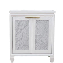 Load image into Gallery viewer, Bellaterra Home Vanity BellaTerra Home 31&quot; Single sink vanity in White finish with White quartz with oval sink 400990-31-WH-WEO