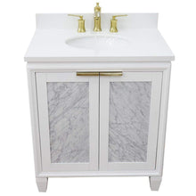 Load image into Gallery viewer, Bellaterra Home Vanity BellaTerra Home 31&quot; Single sink vanity in White finish with White quartz with oval sink 400990-31-WH-WEO