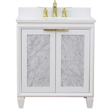 Load image into Gallery viewer, Bellaterra Home Vanity BellaTerra Home 31&quot; Single sink vanity in White finish with White quartz with oval sink 400990-31-WH-WEO