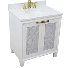 Load image into Gallery viewer, Bellaterra Home Vanity BellaTerra Home 31&quot; Single sink vanity in White finish with White quartz with oval sink 400990-31-WH-WEO