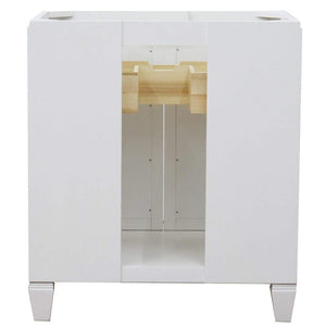 Bellaterra Home Vanity BellaTerra Home 31" Single sink vanity in White finish with White quartz with rectangle sink 400990-31-WH-WER
