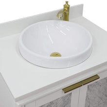 Load image into Gallery viewer, Bellaterra Home Vanity BellaTerra Home  31&quot; Single sink vanity in White finish with White quartz with round sink 400990-31-WH-WERD