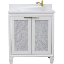 Load image into Gallery viewer, Bellaterra Home Vanity BellaTerra Home  31&quot; Single sink vanity in White finish with White quartz with round sink 400990-31-WH-WERD