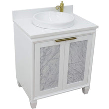 Load image into Gallery viewer, Bellaterra Home Vanity BellaTerra Home  31&quot; Single sink vanity in White finish with White quartz with round sink 400990-31-WH-WERD