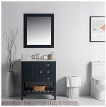 Load image into Gallery viewer, Bellaterra Home Vanity BellaTerra Home 31&quot; Single Vanity-Dark Gray-White Marble Top 77616-31-DG-WM