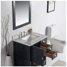 Load image into Gallery viewer, BellaTerra Home 31&quot; Single Vanity-Dark Gray-White Marble Top 77616-31-DG-WM