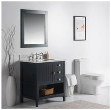 Load image into Gallery viewer, Bellaterra Home Vanity BellaTerra Home 31&quot; Single Vanity-Dark Gray-White Marble Top 77616-31-DG-WM