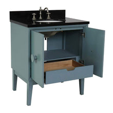 Load image into Gallery viewer, Bellaterra Home Vanity BellaTerra Home 31&quot; Single vanity in Aqua Blue finish with Black Galaxy top and Oval Sink 400400-AB-BGO