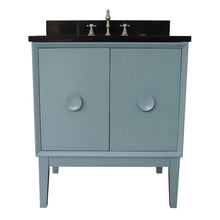 Load image into Gallery viewer, Bellaterra Home Vanity BellaTerra Home 31&quot; Single vanity in Aqua Blue finish with Black Galaxy top and Oval Sink 400400-AB-BGO