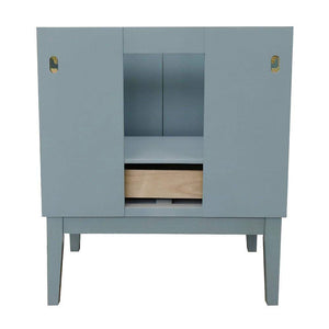 Bellaterra Home Vanity BellaTerra Home 31" Single vanity in Aqua Blue finish with Black Galaxy top and Oval Sink 400400-AB-BGO