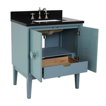 Load image into Gallery viewer, Bellaterra Home Vanity BellaTerra Home 31&quot; Single vanity in Aqua Blue finish with Black Galaxy top and Rectangle Sink  400400-AB-BGR