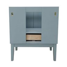 Load image into Gallery viewer, Bellaterra Home Vanity BellaTerra Home 31&quot; Single vanity in Aqua Blue finish with Black Galaxy top and Rectangle Sink  400400-AB-BGR