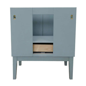 Bellaterra Home Vanity BellaTerra Home 31" Single vanity in Aqua Blue finish with Gray granite top and Rectangle Sink 400400-AB-GYR