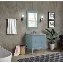 Load image into Gallery viewer, Bellaterra Home Vanity BellaTerra Home 31&quot; Single vanity in Aqua Blue finish with Gray granite top and Rectangle Sink 400400-AB-GYR