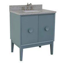 Load image into Gallery viewer, Bellaterra Home Vanity BellaTerra Home 31&quot; Single vanity in Aqua Blue finish with Gray granite top and Rectangle Sink 400400-AB-GYR