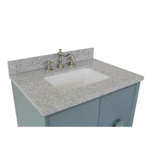Load image into Gallery viewer, Bellaterra Home Vanity BellaTerra Home 31&quot; Single vanity in Aqua Blue finish with Gray granite top and Rectangle Sink 400400-AB-GYR