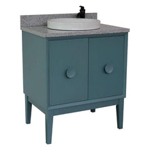 Load image into Gallery viewer, Bellaterra Home Vanity BellaTerra Home 31&quot; Single vanity in Aqua Blue finish with Gray granite top and Round Sink 400400-AB-GYRD