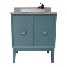 Load image into Gallery viewer, Bellaterra Home Vanity BellaTerra Home 31&quot; Single vanity in Aqua Blue finish with Gray granite top and Round Sink 400400-AB-GYRD