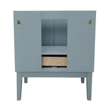 Load image into Gallery viewer, Bellaterra Home Vanity BellaTerra Home 31&quot; Single vanity in Aqua Blue finish with White Carrara top and Oval Sink 400400-AB-WMO