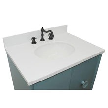 Load image into Gallery viewer, Bellaterra Home Vanity BellaTerra Home 31&quot; Single vanity in Aqua Blue finish with White Quartz top and Oval Sink 400400-AB-WEO