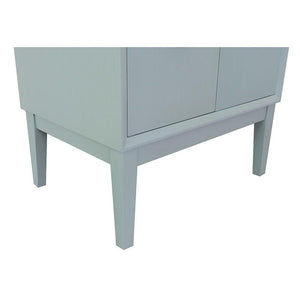 Bellaterra Home Vanity BellaTerra Home 31" Single vanity in Aqua Blue finish with White Quartz top and Round Sink 400400-AB-WERD