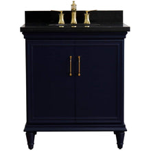 Load image into Gallery viewer, Bellaterra Home Vanity BellaTerra Home 31&quot; Single vanity in Blue finish with Black galaxy and oval sink 400800-31-BU-BGO