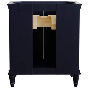 Bellaterra Home Vanity BellaTerra Home 31" Single vanity in Blue finish with Black galaxy and oval sink 400800-31-BU-BGO