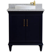 Load image into Gallery viewer, Bellaterra Home Vanity BellaTerra Home 31&quot; Single vanity in Blue finish with Gray granite and round sink 400800-31-BU-GYRD
