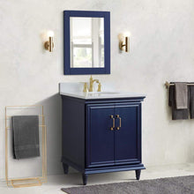 Load image into Gallery viewer, Bellaterra Home Vanity BellaTerra Home 31&quot; Single vanity in Blue finish with White quartz and oval sink 400800-31-BU-WEO