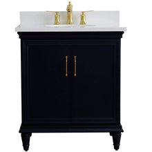 Load image into Gallery viewer, Bellaterra Home Vanity BellaTerra Home 31&quot; Single vanity in Blue finish with White quartz and oval sink 400800-31-BU-WEO