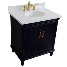Load image into Gallery viewer, Bellaterra Home Vanity BellaTerra Home 31&quot; Single vanity in Blue finish with White quartz and oval sink 400800-31-BU-WEO