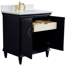Load image into Gallery viewer, Bellaterra Home Vanity BellaTerra Home 31&quot; Single vanity in Blue finish with White quartz and oval sink 400800-31-BU-WEO