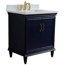 Load image into Gallery viewer, Bellaterra Home Vanity BellaTerra Home 31&quot; Single vanity in Blue finish with White quartz and rectangle sink 400800-31-BU-WER