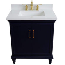 Load image into Gallery viewer, Bellaterra Home Vanity BellaTerra Home 31&quot; Single vanity in Blue finish with White quartz and rectangle sink 400800-31-BU-WER