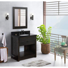Load image into Gallery viewer, Bellaterra Home Vanity BellaTerra Home 31&quot; Single vanity in Brown Ash finish with Black Galaxy top and Oval Sink 400101-BA-BGO