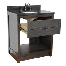 Load image into Gallery viewer, Bellaterra Home Vanity BellaTerra Home 31&quot; Single vanity in Brown Ash finish with Black Galaxy top and Oval Sink 400101-BA-BGO