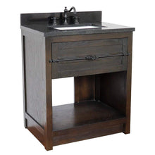 Load image into Gallery viewer, Bellaterra Home Vanity BellaTerra Home 31&quot; Single vanity in Brown Ash finish with Black Galaxy topand Rectangle Sink 400101-BA-BGR